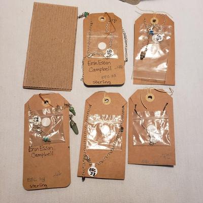21 Piece Collection of Stone/Beads, Sterling Necklaces & Bracelets (ST-KD)