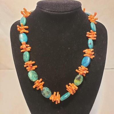 21 Piece Collection of Stone/Beads, Sterling Necklaces & Bracelets (ST-KD)