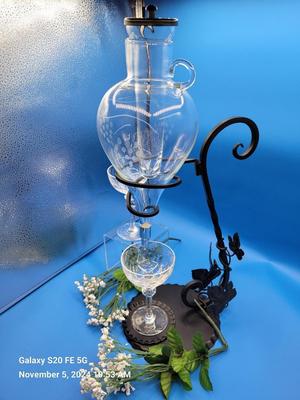 Glass and Iron Decanter