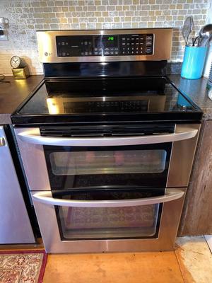 LG ELECTRIC DOUBLE OVEN RANGE