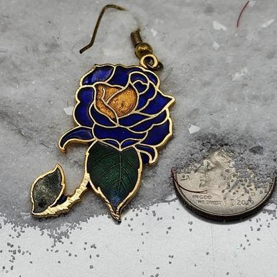 Eternal Rose Cloisonne Earrings