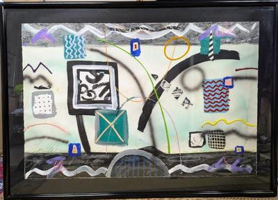 Marvin Markman Abstract Painting 61 x 44  $550