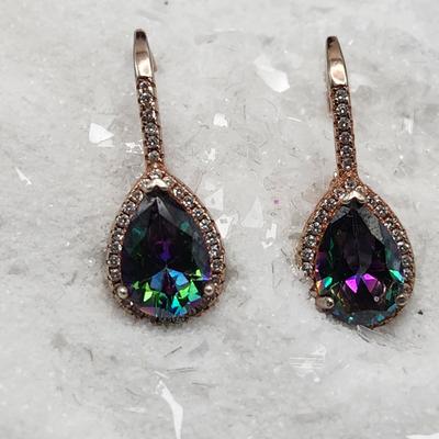 Mystic Topaz CZ earrings