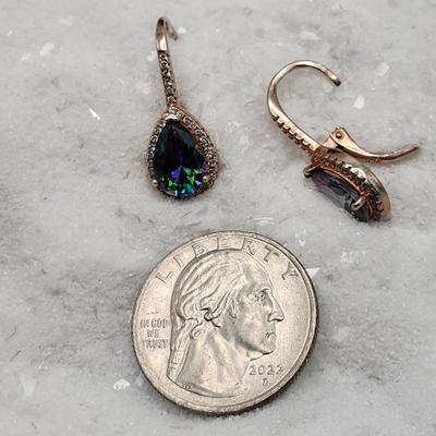 Mystic Topaz CZ earrings
