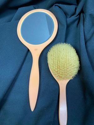 Vintage Brush and Mirror Set