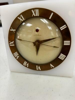 Vintage Clock with brass bezel and brass hands