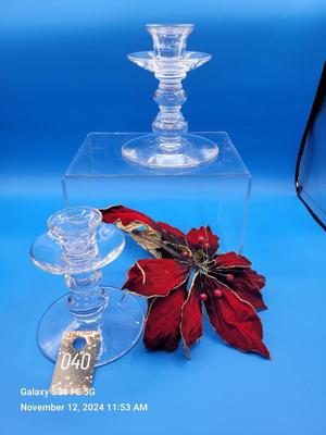 Vintage Glass Candle holders