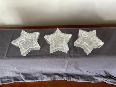 Lot of Star Shaped Glass Decorative Trinket Dishes