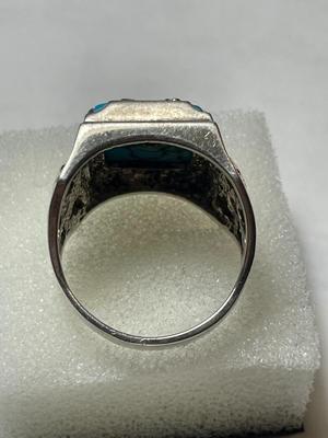 VINTAGE PREOWNED "BLACK HILLS" STERLING SOUTHWEST EAGLE RING SIZE-9 IN VERY GOOD PREOWNED CONDITION.