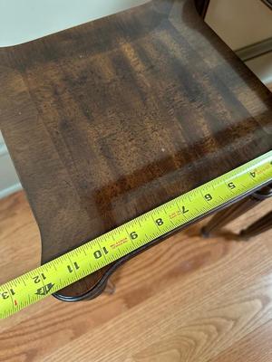 Henredon Solid Dark Walnut Nesting Tables. (See Details)