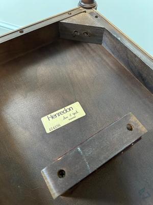 Henredon Solid Dark Walnut Nesting Tables. (See Details)
