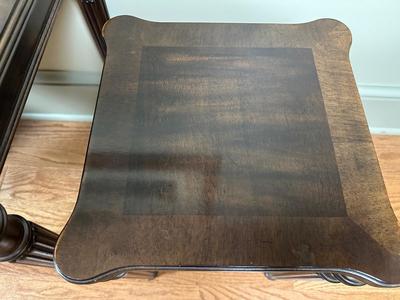 Henredon Solid Dark Walnut Nesting Tables. (See Details)