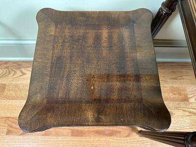 Henredon Solid Dark Walnut Nesting Tables. (See Details)