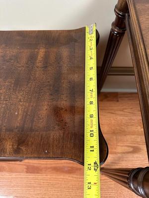 Henredon Solid Dark Walnut Nesting Tables. (See Details)