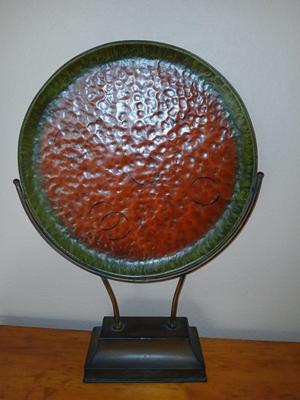 Metal Rustic Metal Accent Plate on Stand
