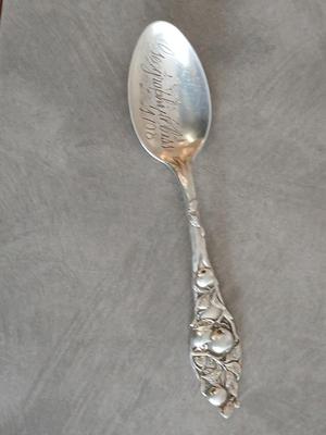 Sterling marked spoon Geography class 1908