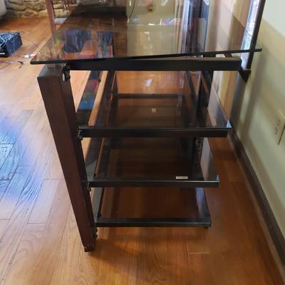 Glass Shelved Entertainment Center (LR-KD)