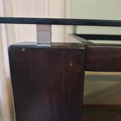 Glass Shelved Entertainment Center (LR-KD)