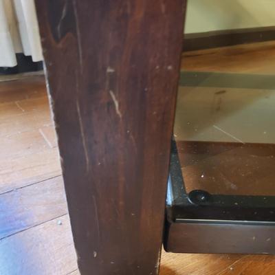 Glass Shelved Entertainment Center (LR-KD)