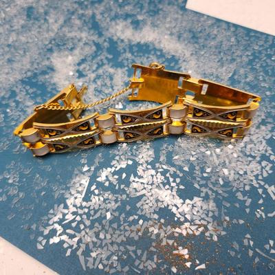 Spanish Damascene Gold FIlled bracelet