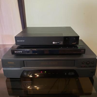 Symphonic VHS Player, Sony CD/DVD Player and Sony Blu-ray DVD Player (LR-KD)