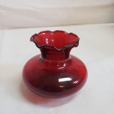 Red/Purple Pitchers, Creamers and Vase (LR-KD)