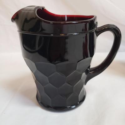 Red/Purple Pitchers, Creamers and Vase (LR-KD)