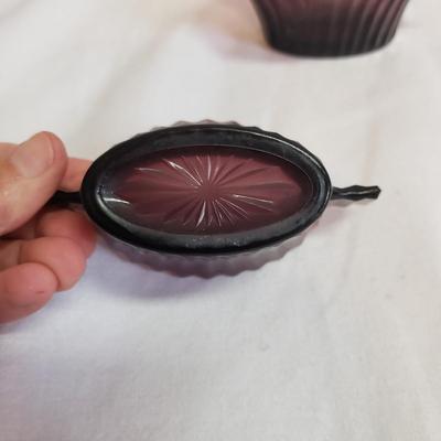 Red/Purple Pitchers, Creamers and Vase (LR-KD)
