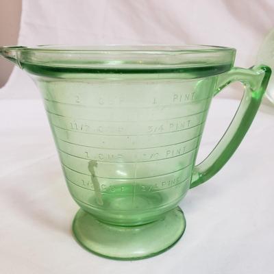 Green/Clear Glass-Kelloggs Measuring Cup, T&S Measuring Cup and More (LR-KD)