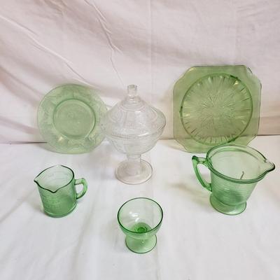 Green/Clear Glass-Kelloggs Measuring Cup, T&S Measuring Cup and More (LR-KD)