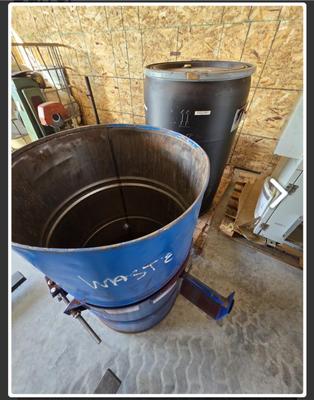Two 50 gallon drums
