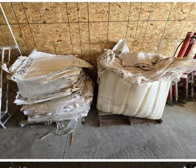 2 pallets of large peanut and grain bags