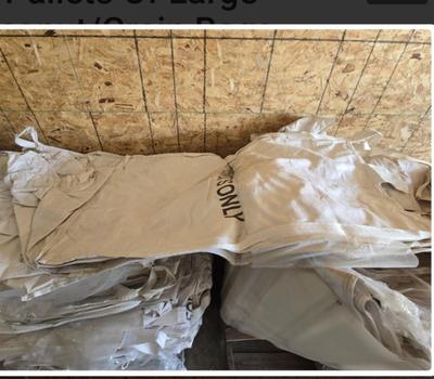 2 pallets of large peanut and grain bags