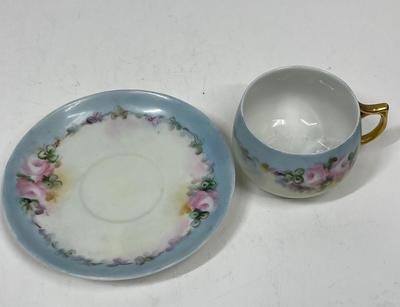 Bavarian, art, deco, teacup, and saucer