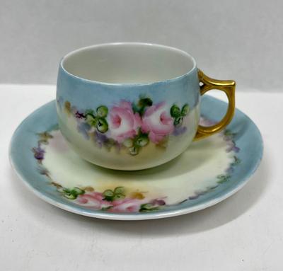 Bavarian, art, deco, teacup, and saucer