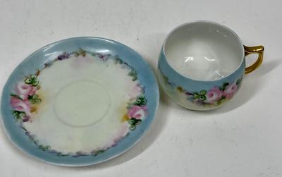 Bavarian, art, deco, teacup, and saucer