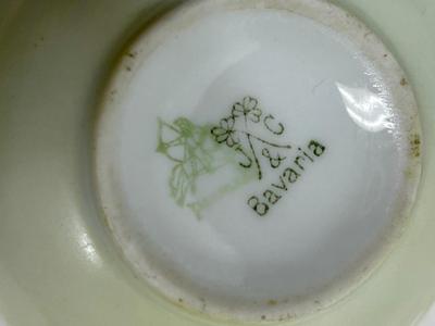 Bavarian, art, deco, teacup, and saucer