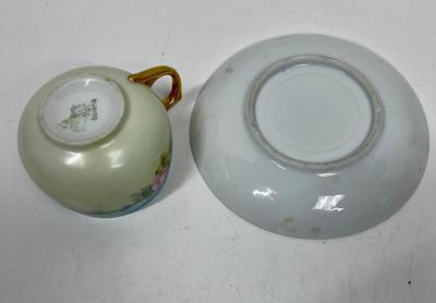 Bavarian, art, deco, teacup, and saucer