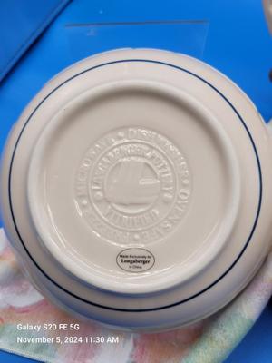 Longaberger Vintage Blue Pattern Dishes - 3 pieces setting #1