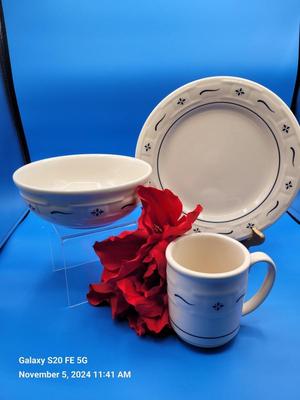Longaberger Vintage Blue Pattern - NEW IN BOX - Set 2