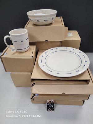 Longaberger Vintage Blue Pattern - NEW IN BOX - Set 2