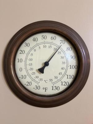 12” Brass Indoor Thermometer