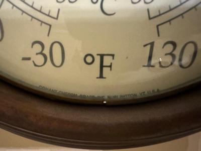 12” Brass Indoor Thermometer