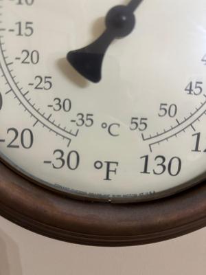12” Brass Indoor Thermometer