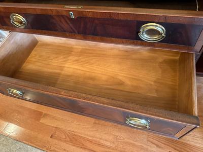 Hekman Mahogany Inlaid Bowfront Sideboard Buffet