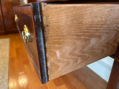 Hekman Mahogany Inlaid Bowfront Sideboard Buffet