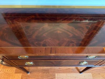 Hekman Mahogany Inlaid Bowfront Sideboard Buffet