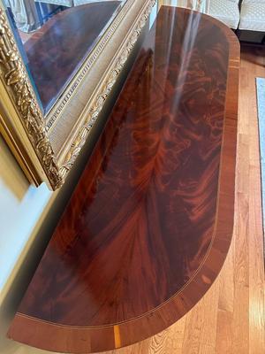 Hekman Mahogany Inlaid Bowfront Sideboard Buffet