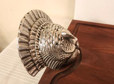 Lot #1 Contemporary Wooden Turkey Platter with Figural Turkeys