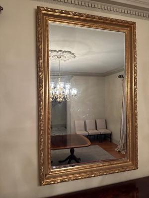 LARGE Vintage LaBarge Gilt Beveled Mirror